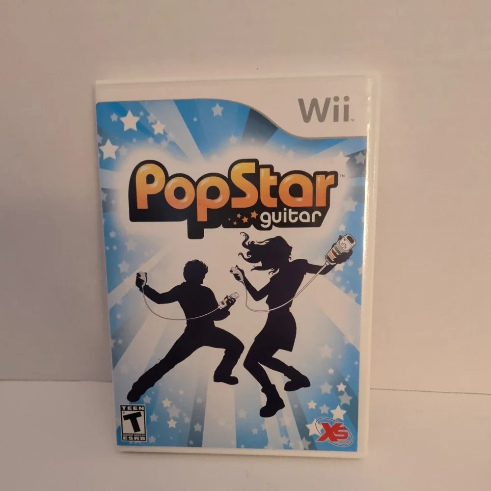 PopStar Guitar Nintendo Wii Game Complete CIB Rihanna Miley Cyrus Blink-182